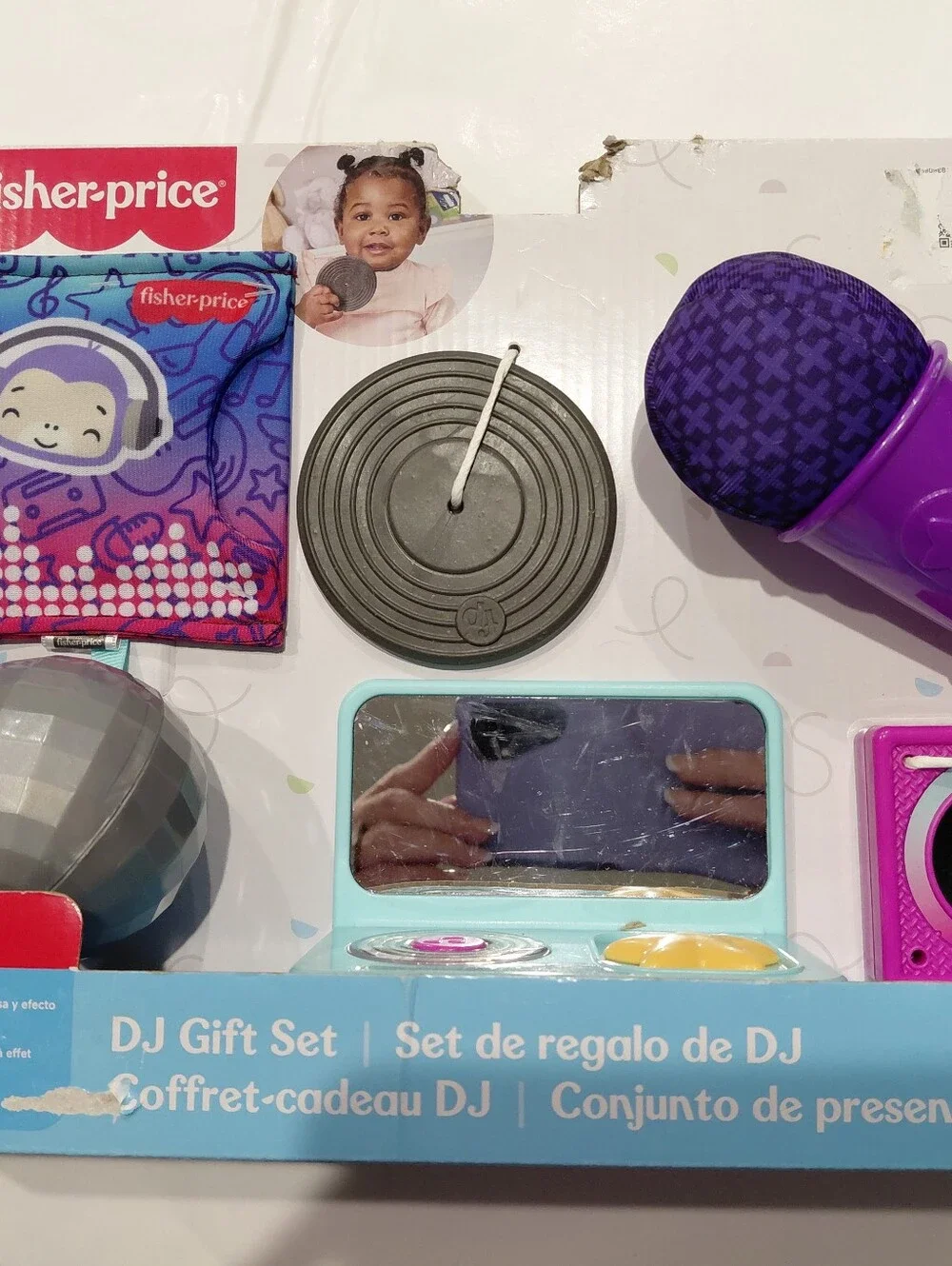Fisher-Price Purple Kids Microphone and DJ Toy Set